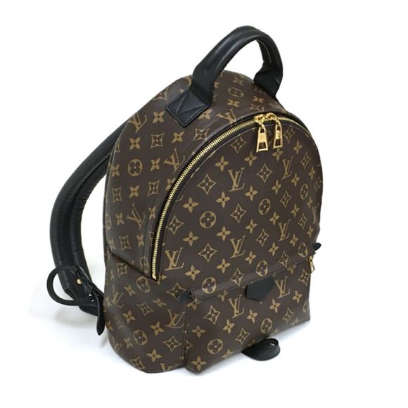 Louis Vuitton Monogram Palm Springs Backpack MM Rucksack Brown Black - Picture 1 of 7